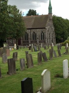 A chapel in a cemetery following a celebrant led funeral service
